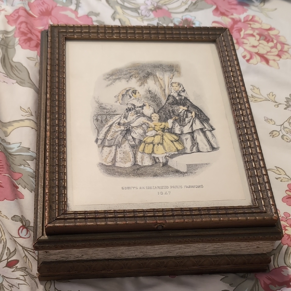 Vintage French Print Storage Box